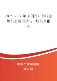 2025-2031年中國冷卻系統除垢劑發展現狀與市場前景報告