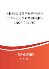 中國磷酸銨鹽干粉滅火器行業分析與前景趨勢預測報告（2025-2031年）