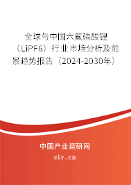 全球與中國六氟磷酸鋰（LiPF6）行業市場分析及前景趨勢報告（2024-2030年）