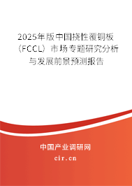 2025年版中國撓性覆銅板（FCCL）市場專題研究分析與發展前景預測報告
