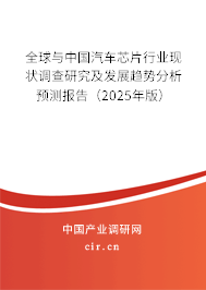 全球與中國汽車芯片行業現狀調查研究及發展趨勢分析預測報告（2025年版）