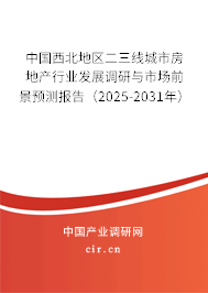 中國西北地區二三線城市房地產行業發展調研與市場前景預測報告（2025-2031年）