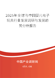2024年全球與中國嬰兒電子玩具行業(yè)發(fā)展調研與發(fā)展趨勢分析報告