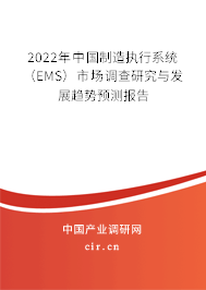 2022年中國制造執(zhí)行系統(tǒng)（EMS）市場調(diào)查研究與發(fā)展趨勢預(yù)測報告