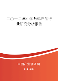 二〇一二年中國數碼產品行業研究分析報告
