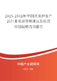 2025-2031年中國洗發護發產品行業發展策略建議及投資規劃戰略咨詢報告