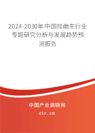 2023-2029年中國掛面生行業專題研究分析與發展趨勢預測報告