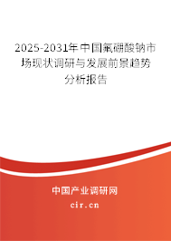 2025-2031年中國氟硼酸鈉市場現(xiàn)狀調(diào)研與發(fā)展前景趨勢分析報告