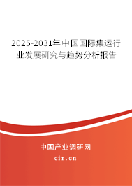 2025-2031年中國國際集運行業發展研究與趨勢分析報告