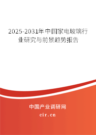 2025-2031年中國家電玻璃行業研究與前景趨勢報告