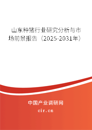 山東種豬行業(yè)研究分析與市場(chǎng)前景報(bào)告（2025-2031年）
