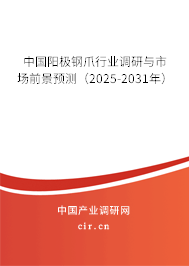 中國陽極鋼爪行業調研與市場前景預測（2025-2031年）
