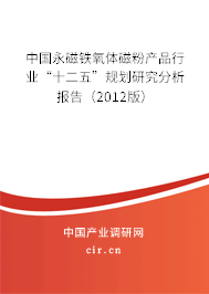 中國永磁鐵氧體磁粉產品行業“十二五”規劃研究分析報告（2012版）