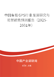 中國車載GPS行業發展研究與前景趨勢預測報告（2025-2031年）