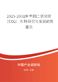 2025-2031年中國二氧化碳（CO2）市場研究與發展趨勢報告