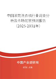 中國滾筒洗衣機行業調查分析及市場前景預測報告（2025-2031年）