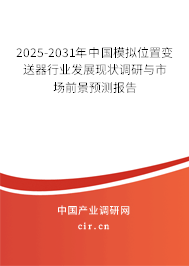 2025-2031年中國模擬位置變送器行業發展現狀調研與市場前景預測報告