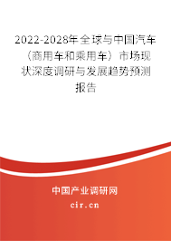 2022-2028年全球與中國汽車（商用車和乘用車）市場現狀深度調研與發展趨勢預測報告