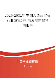 2025-2031年中國人造藍(lán)寶石行業(yè)研究分析與發(fā)展前景預(yù)測報(bào)告