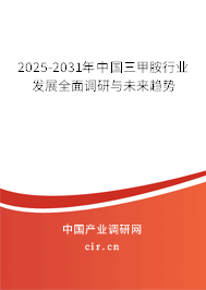 2025-2031年中國三甲胺行業發展全面調研與未來趨勢