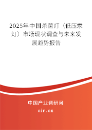 2025年中國殺菌燈（低壓汞燈）市場現狀調查與未來發展趨勢報告