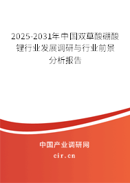 2025-2031年中國雙草酸硼酸鋰行業發展調研與行業前景分析報告