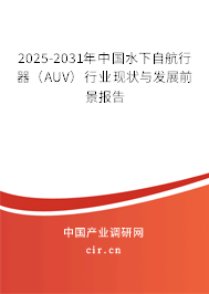 2025-2031年中國水下自航行器（AUV）行業現狀與發展前景報告