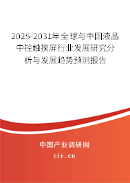 2025-2031年全球與中國液晶中控觸摸屏行業(yè)發(fā)展研究分析與發(fā)展趨勢預(yù)測報告