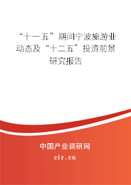 “十一五”期間寧波旅游業(yè)動(dòng)態(tài)及“十二五”投資前景研究報(bào)告