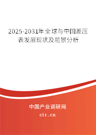 2025-2031年全球與中國差壓表發展現狀及前景分析