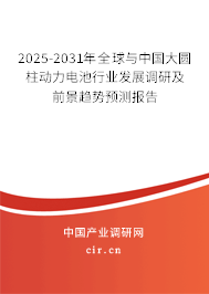 2025-2031年全球與中國大圓柱動力電池行業發展調研及前景趨勢預測報告