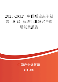 2025-2031年中國反應離子刻蝕（RIE）系統(tǒng)行業(yè)研究與市場前景報告
