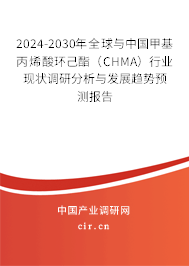 2024-2030年全球與中國甲基丙烯酸環己酯（CHMA）行業現狀調研分析與發展趨勢預測報告