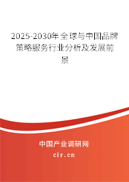 2025-2030年全球與中國品牌策略服務行業分析及發展前景