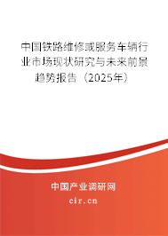 中國(guó)鐵路維修或服務(wù)車輛行業(yè)市場(chǎng)現(xiàn)狀研究與未來(lái)前景趨勢(shì)報(bào)告（2025年）