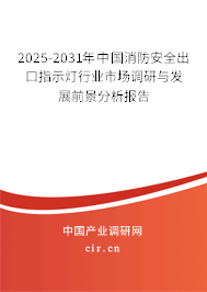 2025-2031年中國消防安全出口指示燈行業市場調研與發展前景分析報告