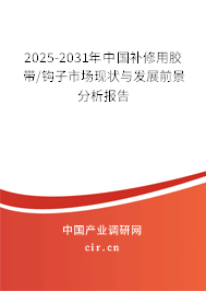 2025-2031年中國(guó)補(bǔ)修用膠帶/鉤子市場(chǎng)現(xiàn)狀與發(fā)展前景分析報(bào)告