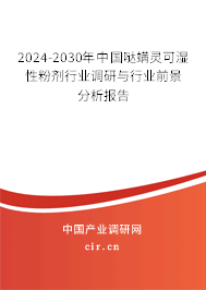 2024-2030年中國噠螨靈可濕性粉劑行業調研與行業前景分析報告