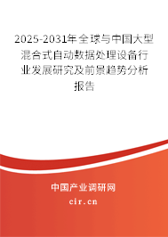 2025-2031年全球與中國大型混合式自動數據處理設備行業發展研究及前景趨勢分析報告