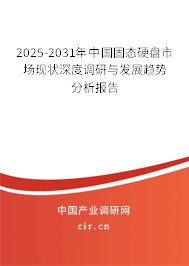 2025-2031年中國固態硬盤市場現狀深度調研與發展趨勢分析報告