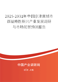 2025-2031年中國京津冀城市群戰略性新興產業發展調研與市場前景預測報告
