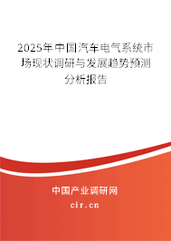 2025年中國(guó)汽車(chē)電氣系統(tǒng)市場(chǎng)現(xiàn)狀調(diào)研與發(fā)展趨勢(shì)預(yù)測(cè)分析報(bào)告