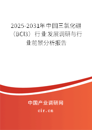 2025-2031年中國三氯化硼（BCl3）行業(yè)發(fā)展調(diào)研與行業(yè)前景分析報(bào)告