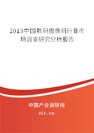 2013中國數碼攝像機行業市場調查研究分析報告