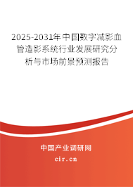 2025-2031年中國數(shù)字減影血管造影系統(tǒng)行業(yè)發(fā)展研究分析與市場前景預測報告