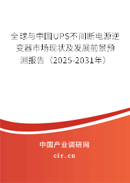 全球與中國UPS不間斷電源逆變器市場現狀及發展前景預測報告（2025-2031年）