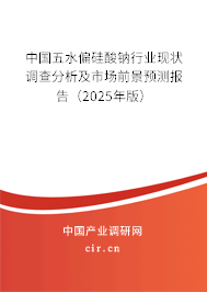 中國五水偏硅酸鈉行業現狀調查分析及市場前景預測報告（2025年版）