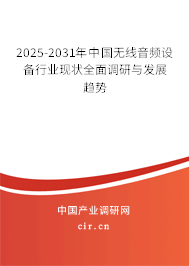 2025-2031年中國無線音頻設備行業現狀全面調研與發展趨勢