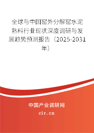全球與中國窯外分解窯水泥熟料行業(yè)現(xiàn)狀深度調(diào)研與發(fā)展趨勢預(yù)測報告（2025-2031年）