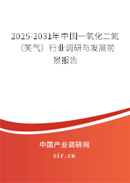 2025-2031年中國一氧化二氮（笑氣）行業調研與發展前景報告